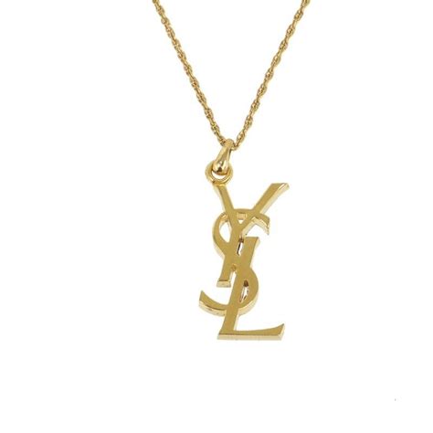 ysl necklace gold